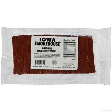 

smoked beef sticks original - protein meat snack - sealed & ready to eat sticks made in usa - 27 oz