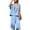 Light Blue, variant on ZenCart 2Pcs/Set Women Summer Outfit V-Neck Short Sleeve Tee Shirt Loose Fit Wide Leg Pants Set Solid Color Casual Outfit