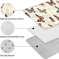 thumbnail image 5 of Beige Butterfly Pattern Bathroom Rugs Sets 3 Piece,Toilet Cover Set,Absorbent Non Slip Bathroom Mats Sets with U-Shaped Contour Rug Toilet Rug Set, 5 of 5