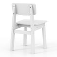 thumbnail image 2 of WestinTrends Tiny Terraces Outdoor HDPE Kids Modern Plastic Toddler Dining Chairs (Set of Two), White, 2 of 15