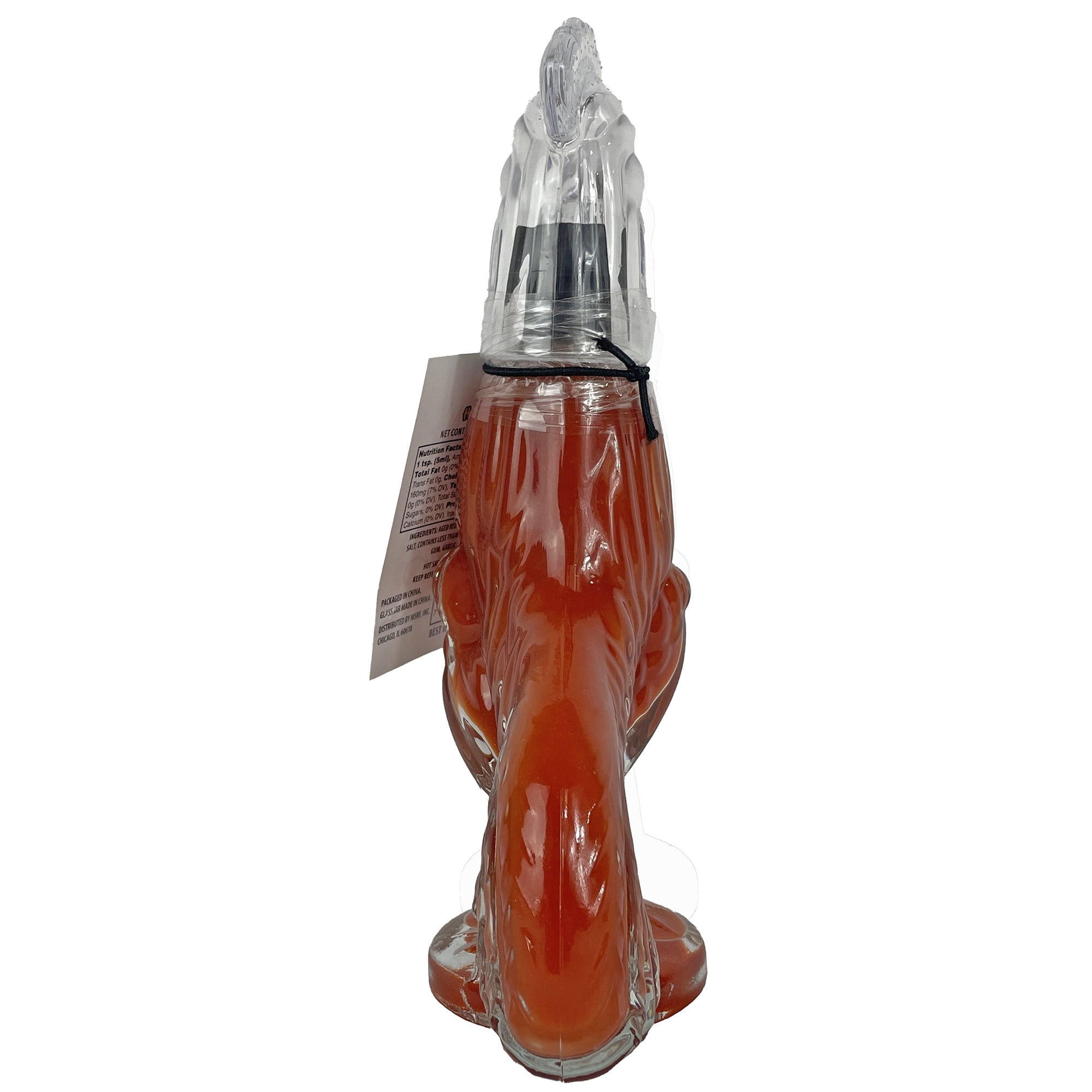 Don't Be Chicken Molded Glass Bottle contains 6.3oz of Red Habanero Hot Sauce Gift from MSRF, Inc.