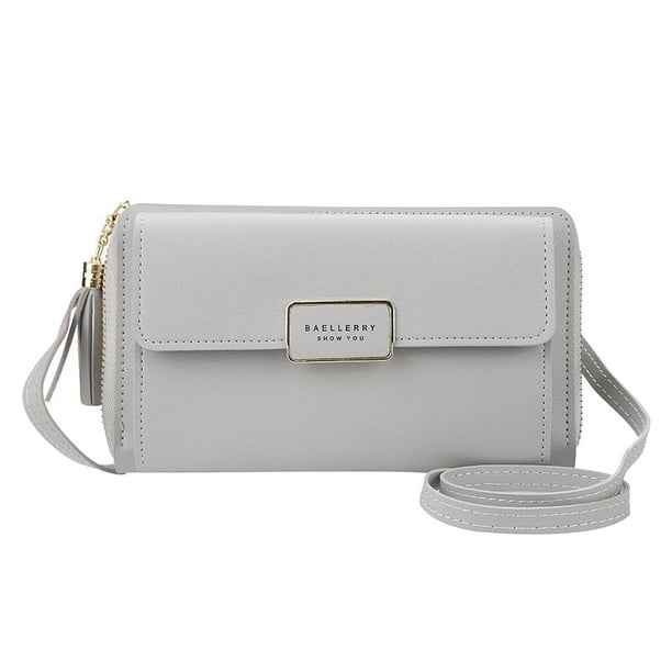 Cartera larga para mujer, bolso de mano con cremallera de gran capacidad, bolso de moda para teléfono móvil para mujer