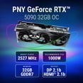 thumbnail image 3 of PNY NVIDIA GeForce RTX™ 5090 OC Triple Fan, Graphics Card 32GB GDDR7, 3.5-Slot, 3 of 19
