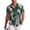Green - Palm Tree, variant on Men's Floral Hawaiian Button Down - Short Sleeve Tropical Summer Beach Shirt