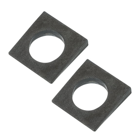 Uxcell Beveled Square Washers, Wedge Washers in Plain Carbon Steel for Shim Leveling Fastener M22 Thickness 3 to 9mm