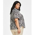 thumbnail image 2 of Tommy Hilfiger Chemise à Manches Courtes pour Femmes, Bleu, Grande Taille, 3X, 2 of 2