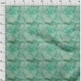 thumbnail image 4 of oneOone Cotton Poplin Twill Sea Green Fabric Texture Leaf Dress Material Fabric Print Fabric By The Yard 56 Inch Wide, 4 of 4