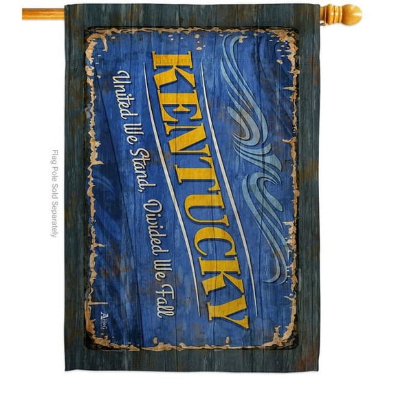 Americana Home & Garden H140962-BO 28 x 40 in. Kentucky Vintage American State House Flag with Double-Sided Horizontal Decoration Banner Garden Yard Gift