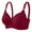 Wine, variant on Bras for Women Solid Push Up Stowed Sideway Bra Fixed Double Shoulder Straps Back Three Rows Of Buckles Non-magnetic Underwear