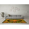 thumbnail image 3 of Ahgly Company Machine Washable Indoor Square Medallion Yellow French Area Rugs, 8' Square, 3 of 4