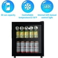 thumbnail image 4 of WANAI 1.6Cu.ft Beverage Refrigerator, Mini Fridge with Glass Door, Black, 4 of 12