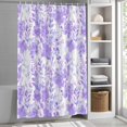thumbnail image 3 of Watercolor Flower Fabric Shower Curtain Purple Floral Plant Washable Shower Curtains for Bathroom, Waterproof Bath Curtain with Hooks Home Decor 36x72in, 3 of 8