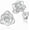 white, variant on 14K Gold Plated 925 Sterling Silver Post Cubic Zirconia Rose Flower Stud Earrings for Women | Hypoallergenic & Nickel Free Earrings for Women