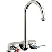 Chicago Faucets W4W-GN2AE1-369ABCP Hot and Cold Water Workboard Sink Faucet
