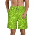 thumbnail image 1 of Balery Lime green glitter Traje de Baño Estilo Hawaiano para Hombre, Shorts de Secado Rápido con Bolsillos-X-Large, 1 of 6