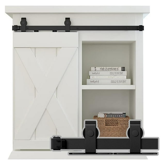 Single Door Cabinet Sliding Barn Door Hardware Kit, Super Mini Sliding Door Hardware For Wardrobe Cabinet TV Stand ,Long Lasting