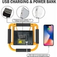 thumbnail image 2 of Rechargeable LED Floodlight Construction Site 20W Portable LED Floodlight 4400mAh Construction Site Lamp Work Light with USB 360° Emergency Safety Lights for Garage, Construction Site,, 2 of 5