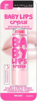 New York Baby Lips Crystal Lip Balm, Pink Quartz [140] 0.15 oz