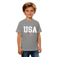 thumbnail image 4 of Ruiwill Little Boy T-Shirts 4Th Of July Soft Usa Flag Print Tees Short Sleeve Crew Neck Summer Independence Day Kids Tshirts Size 6-7 Years Dark Gray, 4 of 4