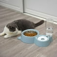 thumbnail image 3 of Comedero automático doble para perros y gatos de 500 ml, dispensador de agua antiderrames Azul, 3 of 8
