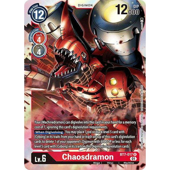 Digimon Next Adventure Rare Chaosdramon BT7-017
