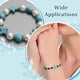 thumbnail image 5 of 150 piezas de cuentas espaciadoras de color azul turquesa. Cuentas sueltas a granel para pulseras, pendientes, llaveros y collares. Ideales para la creación de bisutería DIY y decoración de Pascua., 5 of 9