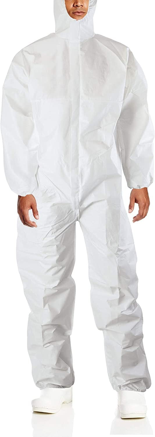 AMZ Supply Disposable White Adult Overalls XLarge Size Laminated Pack