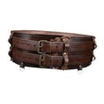 thumbnail image 2 of EHJRE Womens Leather Corset Belt Buckle Cinch Belt Costume Accessories Wide Waist Belt Brown, 2 of 9