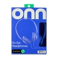 thumbnail image 4 of onn On-Ear Headphones, Blue, 4 of 7