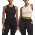 thumbnail image 2 of Danskin Women’s Studio Bra, 2-pack Black Salt/Moonbeam Medium, 2 of 2