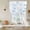 Blue, variant on Pink Flower Tie Up Curtains 45 Inches Long, Kitchen Window Curtains Over Sink, Watercolor Floral Botanical Line Drawing Print Small Window Curtains Shade Balloon Curtains Valances for Bedroom 34"x45"