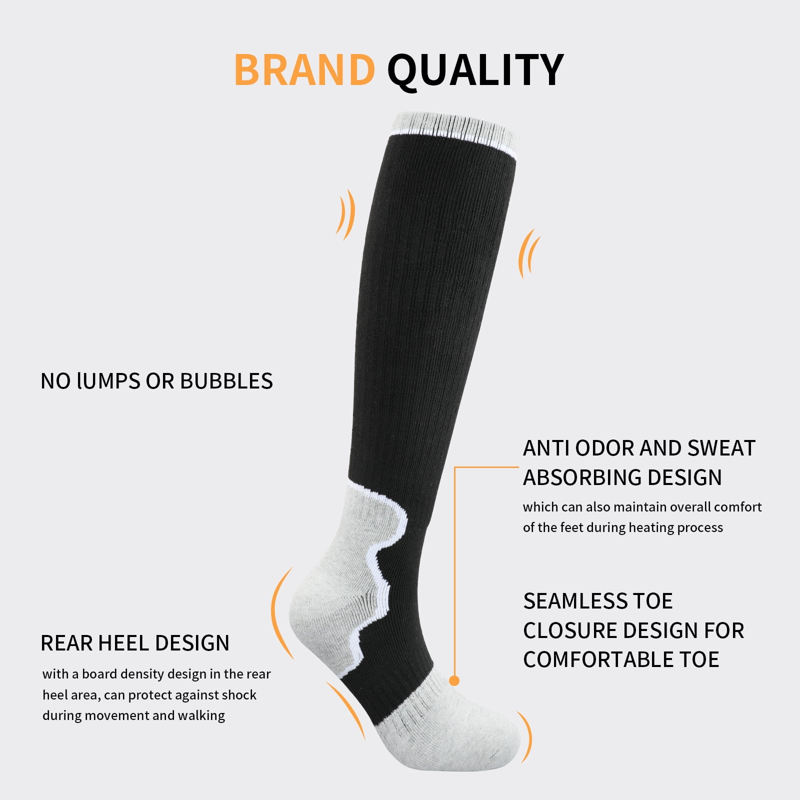 SAVIOR Heated Socks for Men & Women Battery Socks Powered Thermal Ski Socks Winter Foot Warmer with Temperature Control Long Socks for Skiing Hiking Hunting Motorcycling Riding