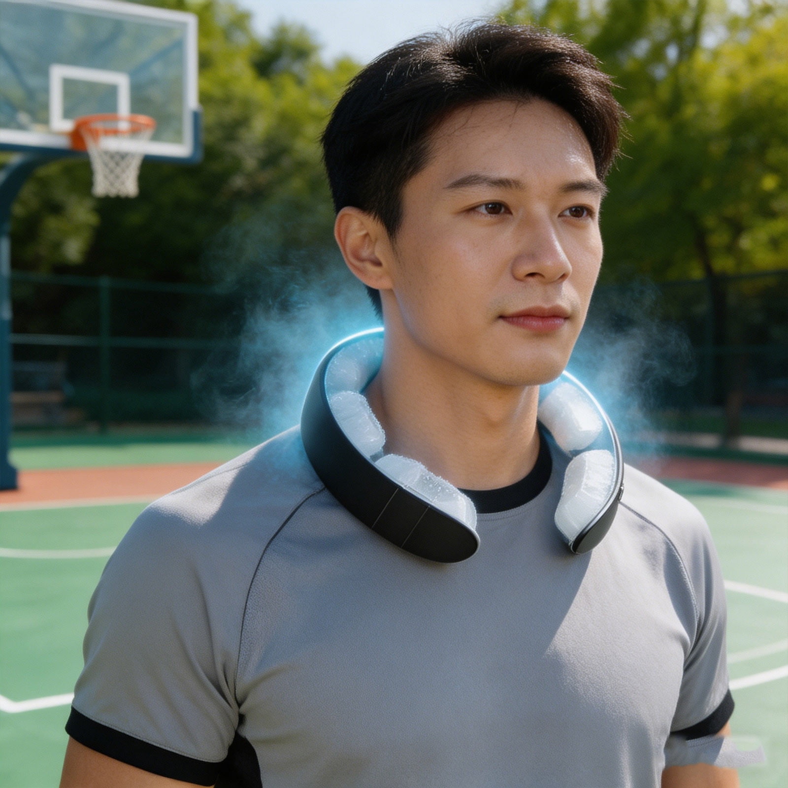 Cold Neck Collar with Phase Change Material, Reusable Ice Neck Wrap, Long-Lasting Cooling Technology for Outdoor Sports & Travel