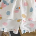thumbnail image 3 of Girls' 2-Piece Summer Outfit 6-12 Months 12-24 Months 2t 3t 4t 5t 6t 7t Children Short Sleeve Graphic T-Shirt And Cargo Shorts Set(Light Blue,9-10 Years), 3 of 3