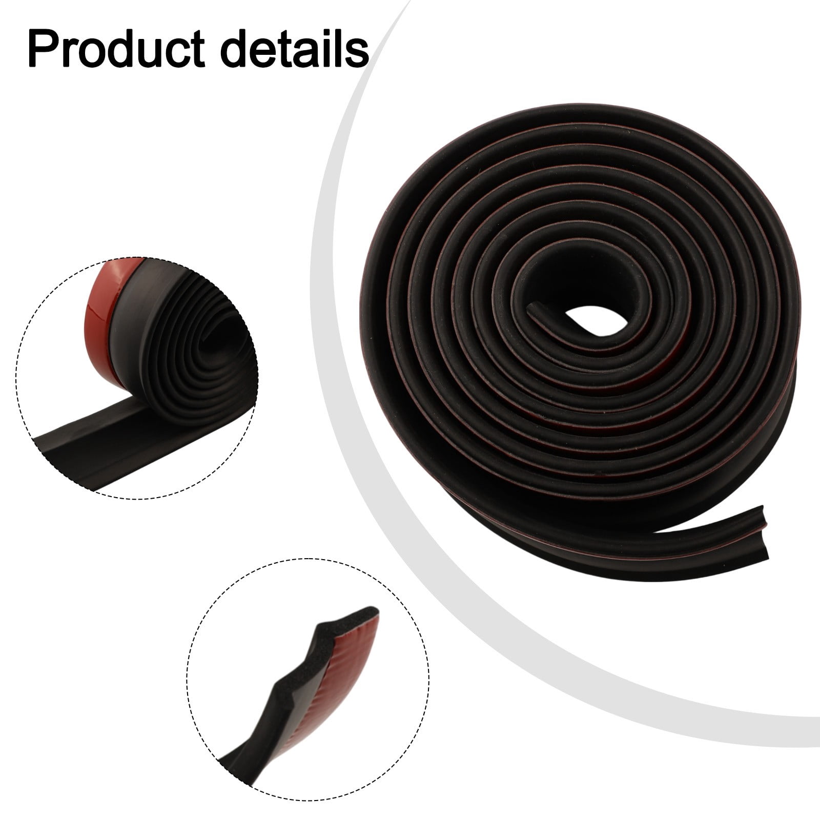 Self Adhesive Sealing Strip Weatherproof Corrosion Resistance Placing Garage Door Window Side Decorative Strip Protector