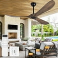 thumbnail image 6 of Tower Fan 72" Large Size Solid Wood Ceiling Fan without Lights with Remote Control and Wall Switch, Indoor Outdoor Ceiling Fan no Light for Patio,Indoor,Living Room,Bedroom,Farmhouse--Deep Brown,Box, 6 of 6
