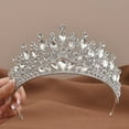thumbnail image 2 of Yoyauz Women's Gold Crown Crystal Princess Tiara Crystal Queen's Crown Wedding, Bridal Hair Ornament Birthday Prom, Beauty Pageant Party  Barmitzvah Rite of Passage, Photo Props, 2 of 8