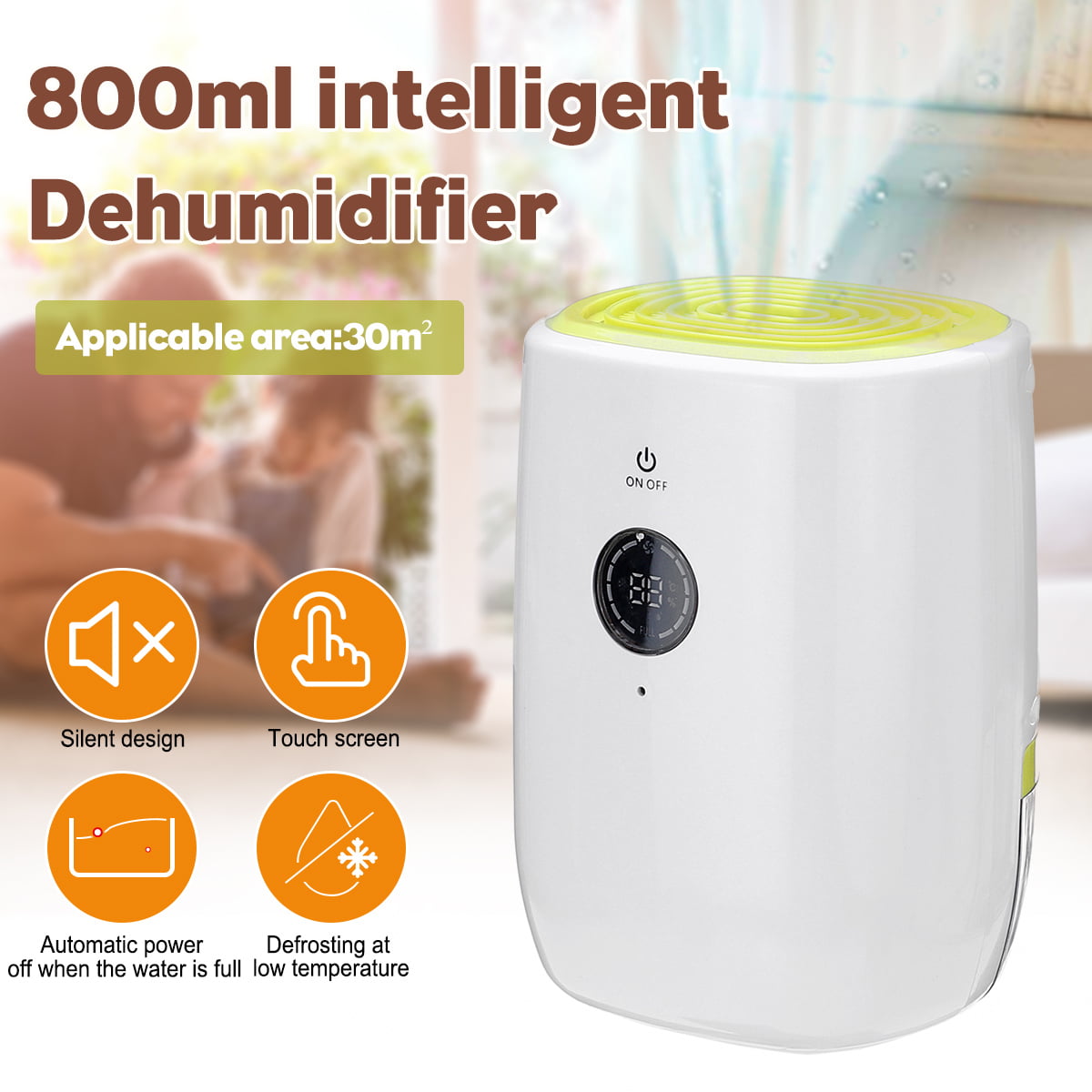 Portable Home Mute Dehumidifier Air Dryer Living Room Bathroom Kitchen Office . 