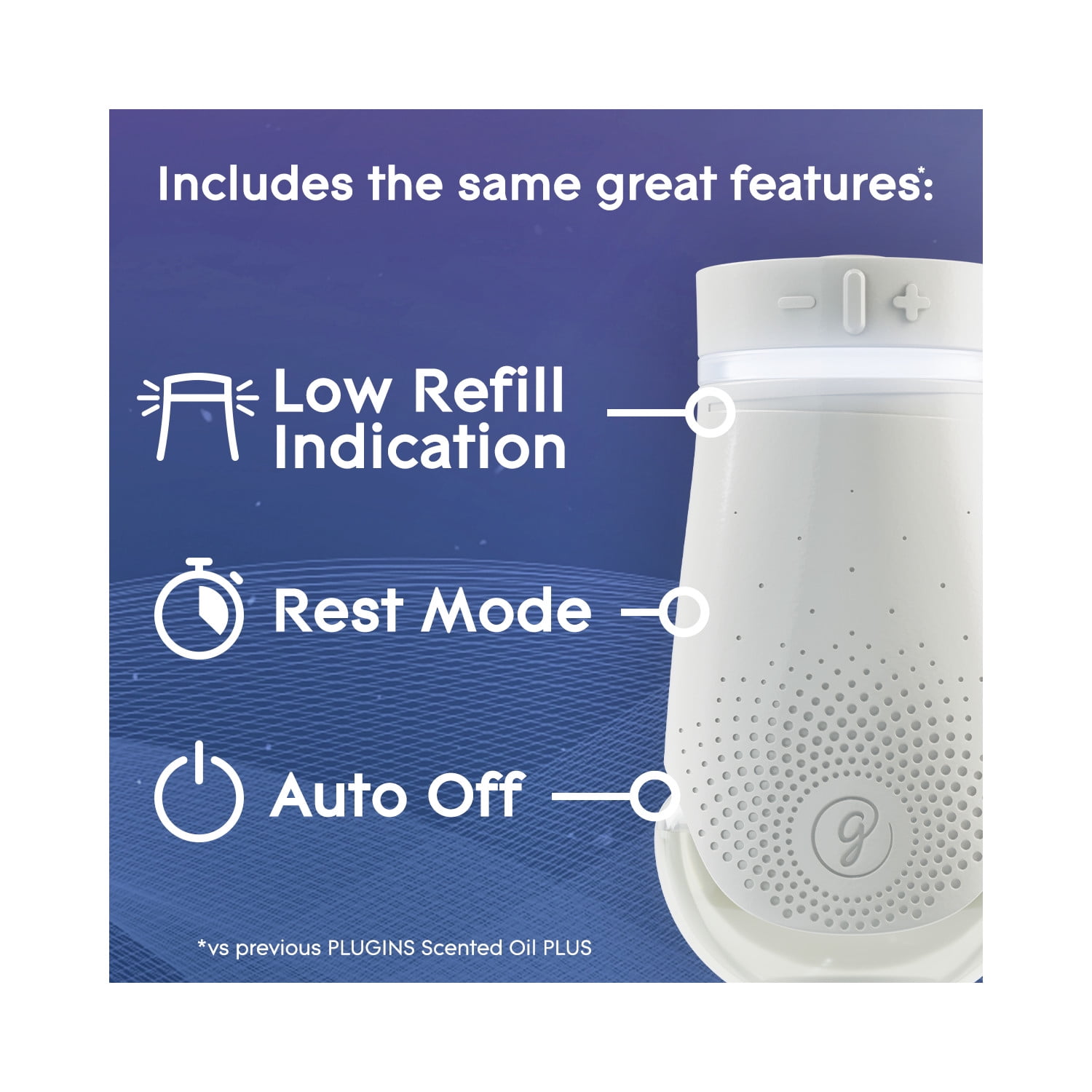(3 pack) Glade PlugIns Scented Oil PLUS, Air Freshener Oil Warmer and Refill, Aqua Waves™, with ScentNotice Technology