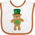 thumbnail image 3 of Inktastic St Patricks Day Irish Teddy Bear Shamrock Boys or Girls Baby Bib, 3 of 4