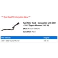 thumbnail image 2 of Fuel Filler Neck - Compatible with 2001 - 2002 Toyota 4Runner 3.4L V6, 2 of 2