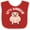 Red and White, variant on Inktastic Let's Barbecue White Text Boys or Girls Baby Bib