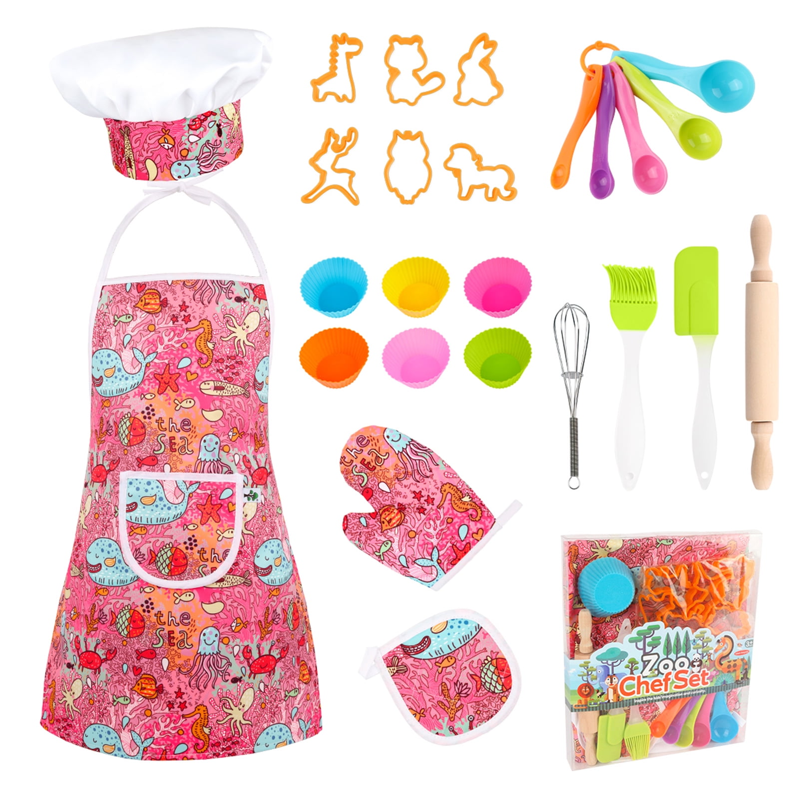 Kids Chef Baking Set for Girls 36 Year Old House Play Toy Kit Kitchen