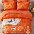 thumbnail image 2 of Flymme Orange Comforter Set with Sheets King Bed in Bag 7 Pieces Shabby Chic Bedding Sets Lightweight Soft Microfiber Boho Bed Set for All Season, 2 of 8
