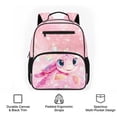 thumbnail image 6 of Jeiento Sea Turtle 13.5 Inch Toddler Backpack, Soft Kids Preschool Bookbag with Top Handle & Adjustable Straps, Pink Multi Pockets Daily School Bag for Little Boys Girls Daycare Outdoor Trip, 6 of 7