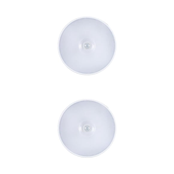 Cateissary Sensor de luces nocturnas LED, luz de pared, mesita de noche de carga operada por luz, lámpara de luces nocturnas blancas/cálidas Con interruptor/blanco 2piezas