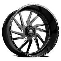 LUXXX HD FORGED LHD PRO 1 HORNET 26X12 6X139.7 -44ET 122.1CB GLOSS BLACK MILLED WHEEL