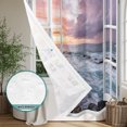 thumbnail image 6 of Window View Shower Curtain - Water Repellent Fabric Shower Curtains Washable, Sunset Coastal Nautical Ocean Waves Decorative Polyester Cloth Bathroom Curtains Modern Bath Decor 72"x72", 6 of 8