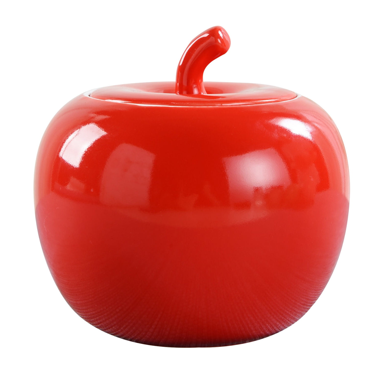 Solid Color Apple Sugar Bowl With Lid, Sugar Storage Jar, Sugar Pot