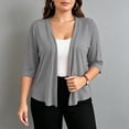 thumbnail image 4 of fatyb Womens Plus Size Cardigan Half Sleeve Lightweight Jacket Open Front Summer Casual Loose Cover Up, 4 of 7